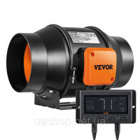 VEVOR 38W Канальний вентилятор для димовидалення Вентилятор для витяжного повітря Канальний вентилятор 327906