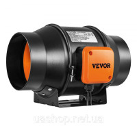 VEVOR 38W Канальний вентилятор для димовидалення Вентилятор для витяжного повітря Канальний вентилятор 327906