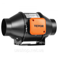 VEVOR 21W Канальний вентилятор для димовидалення Витяжний вентилятор Канальний вентилятор 327907