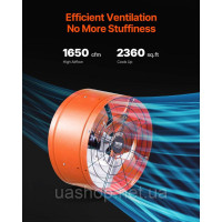 Горищний витяжний вентилятор VEVOR 1650CFM 380x200 мм, регульований термостат 327932
