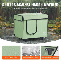 VEVOR Будиночок для котів Cat Cave Hut Heated 42x33x39cm Green (S) 328268