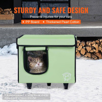 VEVOR Будиночок для котів Cat Cave Hut Heated 42x33x39cm Green (S) 328268