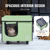 VEVOR Будиночок для котів Cat Cave Hut Heated 42x33x39cm Green (S) 328268