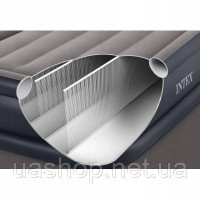 Матрац подвійний Intex 203 x 152 x 42 cм відтінки сірого