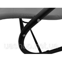Шезлонг гойдалка HOMEKRAFT лежак качалка ROCKY JAWA 27511 (графіт)