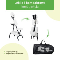 Масажне крісло Flexo – біле HABYS  до 150кг