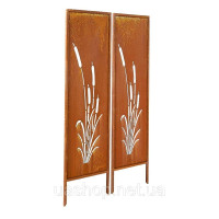 Складана ширма VEVOR, 50x160 см, 2 шт., металева кімнатна перегородка, перегородка з шипами для землі та панеллю з вуглецевої