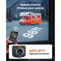 VEVOR Diesel Heater Air Heater 5-8KW DC 12V/24V Портативний допоміжний обігрівач (все в одному) з дистанційним керуванням і 511994