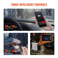 Дизельний повітронагрівач VEVOR 12В/24В 2кВт Bluetooth APP Пульт дистанційного керування CO Сигналізація 515500