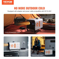 VEVOR Diesel Повітронагрівач 12V/24V 8kW Bluetooth APP Пульт дистанційного керування Air Diesel 515501