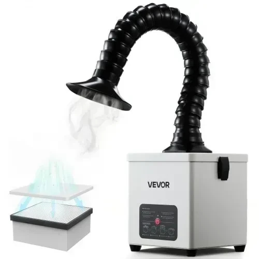 VEVOR DX50 // 5166736 Витяжка паяльного диму VEVOR, витяжка зварювального диму з 3-ступінчастим фільтром, потужна 180 м³/го