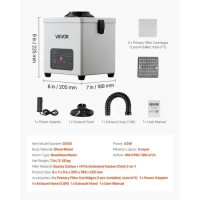 VEVOR DX50 // 5166736 Витяжка паяльного диму VEVOR, витяжка зварювального диму з 3-ступінчастим фільтром, потужна 180 м³/го