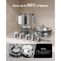 Набір посуду VEVOR Chafing Dish Set Нержавіюча сталь 4,7 л 4 шт. Срібна скляна кришка 522149