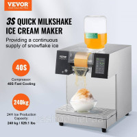 VEVOR Комерційний льодогенератор Snowflake 240 кг/24 год. Нержавіюча сталь 526111