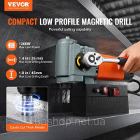 Свердло магнітне VEVOR 1300W низькопрофільне свердло 35 мм 527976