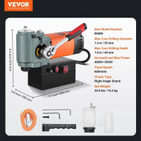Свердло магнітне VEVOR 1300W низькопрофільне свердло 35 мм 527976