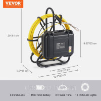VEVOR інспекційна камера камера труби 50м каналізаційна камера 720P ендоскоп камера 12В 4500mAh літієва батарея 6-годинна 528090