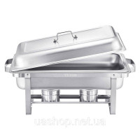 Набір посуду VEVOR Chafing Dish Buffet, 4-предметний підігрівач їжі з нержавіючої сталі з 4 повнорозмірними каструлями (7,5 л),