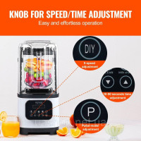 Блендер VEVOR Комерційний підставний міксер Smoothie Maker 2 л Кухонна техніка 2200 Вт 528164
