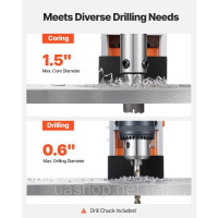Магнітний дриль VEVOR Mag Drill Versatur 1200 Вт, діаметр свердління 38 мм, 900 об/хв 528461