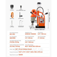 Магнітний дриль VEVOR Mag Drill Versatur 1200 Вт, діаметр свердління 38 мм, 900 об/хв 528461