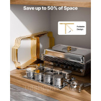 Набір посуду VEVOR Chafing Dish Set Нержавіюча сталь 7,5 л 4 ємності Gold Buffet 528607