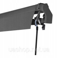 Маркіза Klikstrom 3 х 2.5 м ручна з сірою напівкасетою