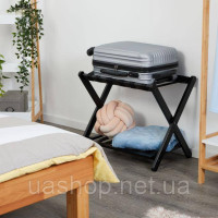 Складаний багажний табурет Relaxdays 56x68,5x41,5 см, бамбук, 50 кг, для зручного зберігання валіз та взуття 6032615