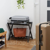 Складаний багажний табурет Relaxdays 56x68,5x41,5 см, бамбук, 50 кг, для зручного зберігання валіз та взуття 6032615