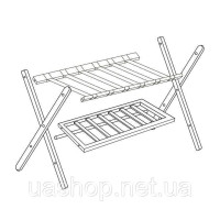 Складаний багажний табурет Relaxdays 56x68,5x41,5 см, бамбук, 50 кг, для зручного зберігання валіз та взуття 6032615