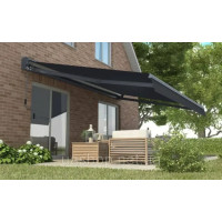 Терасний тент (ручний) маркіза Focus Garden PREMIUM 400х300 сірий 61841