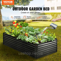 Піднята грядка для саду Vevor з оцинкованого металу розміром 240х120х60 см для вирощування рослин. 62671