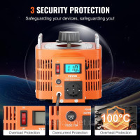 Автоматичний трансформатор напруги VEVOR 3000VA 0-300V LCD дисплей для регулювання змінного струму 63324