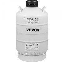 Vevor 672923 Контейнер для азоту 20 л Контейнер для рідкого азоту з авіаційного алюмінію Контейнер для рідкого