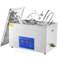 Vevor 672941 30L 100A Ультразвуковий очищувач з нагрівачем 600W з нержавіючої сталі Ультразвукова ванна