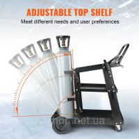 Vevor 674011 Зварювальний візок 3 полиці Зварювальний мобільний Макс. 168-181 кг Візок для зварювального
