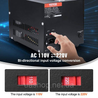Vevor 675307 2000 ВА перетворювач напруги Трансформатор змінного струму 110 В⇋220 В трансформатор 2x US