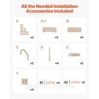 Vevor 676132 Драбина 3-Step Pool Ladder Safety Ladder 181 кг для басейнів 91,4-121,9 см