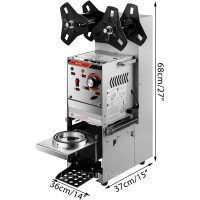 VEVOR Bubble Tea Sealing Machine Напівавтоматична машина для запаювання напоїв