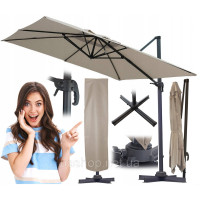 Садовый зонт GardenLine Roma 300x300 см Парасоля PPL-883 300x300cm (сірий)