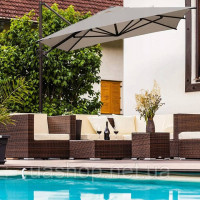 Садовый зонт GardenLine Roma 300x300 см Парасоля PPL-883 300x300cm (сірий)