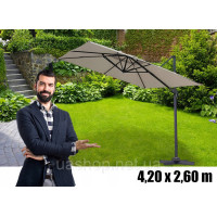 Садовый зонт GardenLine Roma 300x300 см Парасоля PPL-883 300x300cm (сірий)