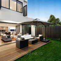 Садовый зонт GardenLine Roma 300x300 см Парасоля PPL-883 300x300cm (сірий)