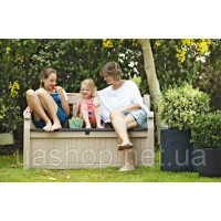 Лавка-ящик для зберігання Keter Eden Garden Bench 265 л бежева
