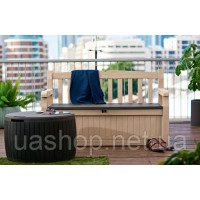 Лавка-ящик для зберігання Keter Eden Garden Bench 265 л бежева