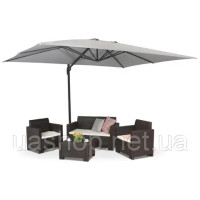 Парасоля садова  Siena 3x4 м Garden Point сірого кольору 738