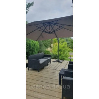 Парасоля садова  Siena 3x4 м Garden Point сірого кольору 738