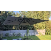 Парасоля садова  Siena 3x4 м Garden Point сірого кольору 738