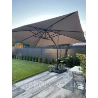 Парасоля садова  Siena 3x4 м Garden Point сірого кольору 738