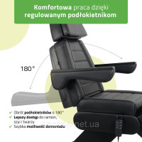 Косметичне крісло Leo PRO 4 з електрорегулюванням, сіре - 3 мотора